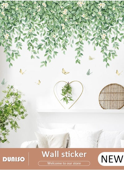 اشتري Green Plant Corner Line Wall Sticker Decoration Wall Stickers For Bedroom And Living Room في السعودية