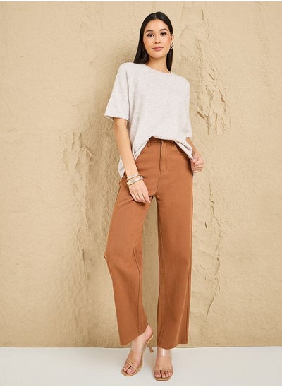 اشتري High Rise Wide Leg Jeans في السعودية