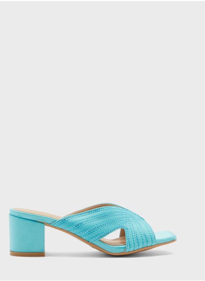 اشتري Diamante Stitch Cutout Mule Sandal في السعودية