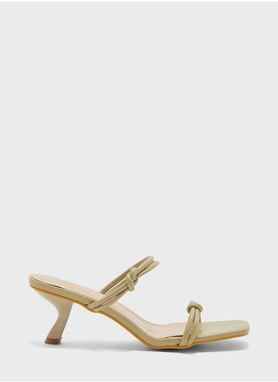 Buy Two Strap Knot Detail Sandal in Saudi Arabia