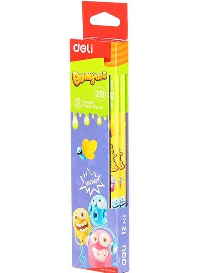 Buy Pack of 12 Graphite Pencil - 2B With Eraser EU52600 in Egypt