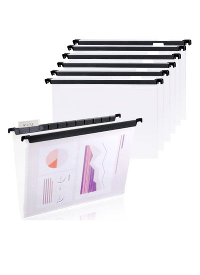 Buy 10 Pack Letter Size Clear Hanging File Folder with Tab Cabinet Dividers Organize and Protect Your Documents Transparent Hanging File Folder for File Cabinets Document Filing for Office School in UAE