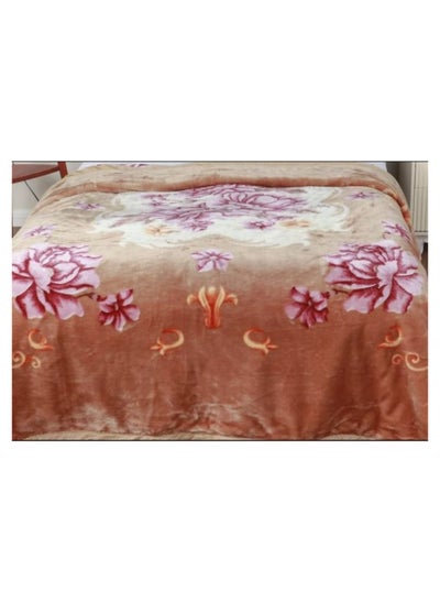 Buy Single size soft design bed blanket 160 x 230 cm weight 4 kg multi-colored in Saudi Arabia