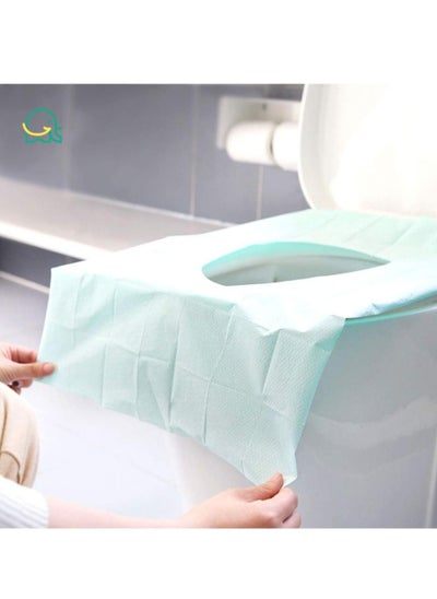 Buy 30 PCS Waterproof Travel Disposable Toilet Seat Cover Antibacterial Waterproof Portable WC Pad Toilet Mat For Independent Packing in UAE