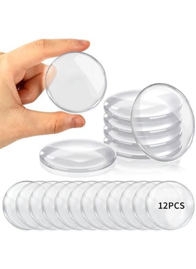 Buy 12-Piece Door Stoppers Wall Protector,Clear Rubber Knob, Round Wall Shield Cushion. Guard Door Bumper Wall Protector Silencer. Self Adhesive in Saudi Arabia