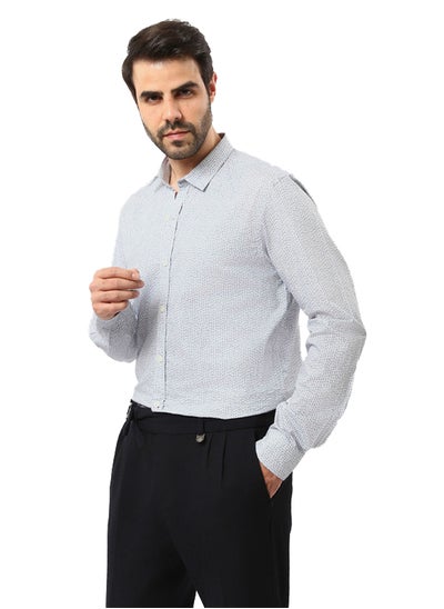 Buy Light Grey Patterned Classic Algadon Shirt - Gray in Egypt