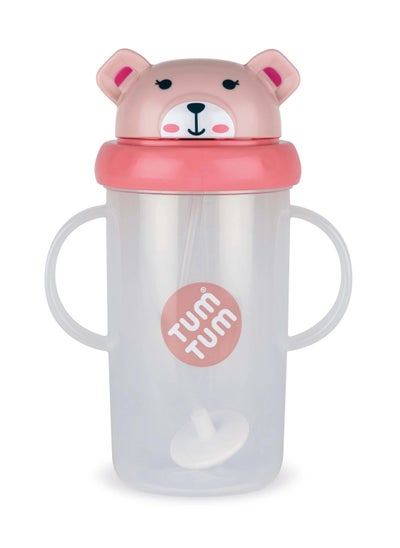 Buy Large Tippy Up Cup With Weighted Straw, Series 3 - Pink in UAE