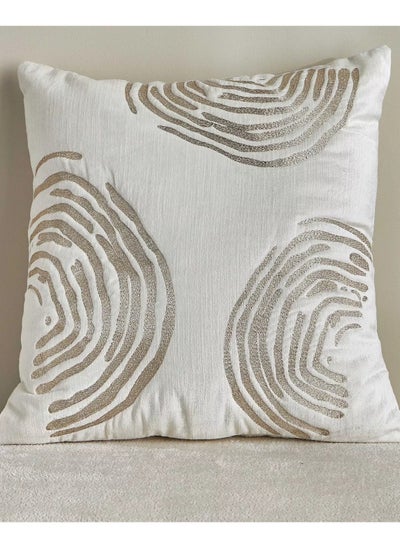 Buy Sama Juan Velvet Zari Embroidered Filled Cushion 50x50 cm in Saudi Arabia