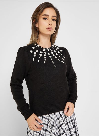 Buy Embellished Detail Sweater in UAE