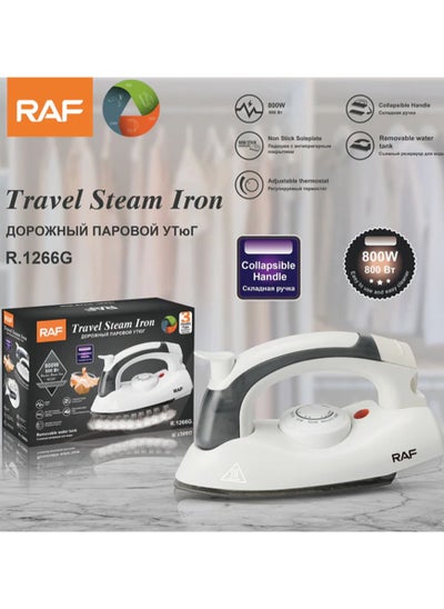 Buy Travel helper portable mini electric lron/Folding compact hand-held steam travel iron in UAE