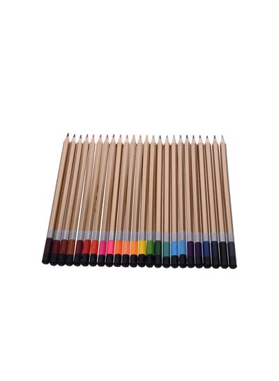 اشتري Yalong YL-7_YL830053-24 Set Of 24 Pieces Of Wooden Colours With Durable Material, Suitable For School And Home في مصر