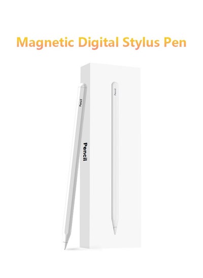 اشتري Digital Stylus Pen Compatible with iPad Pro 11 inch, iPad Pro 12.9 Inch, iPad Air 4/5, iPad Mini 6, Magnetic Wireless Charging, Only works with magnetically chargeable iPads في الامارات