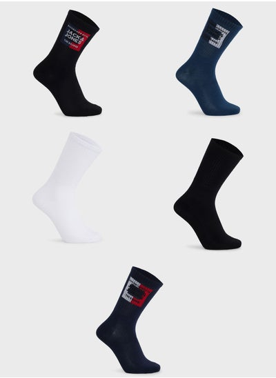 Buy 5 Pack Colorblock Socks in Saudi Arabia