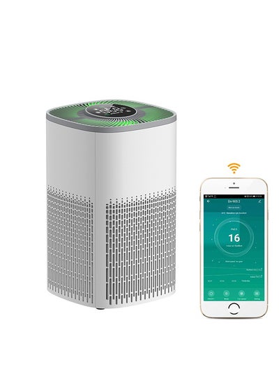 Buy Air Purifiers for Home, HEPA Air Purifiers Air Cleaner for Pollen Dander Hair Smell Portable Air Purifier with Sleep Mode Speed Control For Bedroom Office Living Room, White in UAE