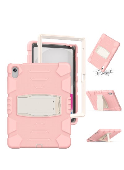 Buy Shockproof High Impact Protective Case Cover with Kickstand for ipad 10th 10.9 inch 2022（A2757/A2777）Cherry Blossoms pink in UAE