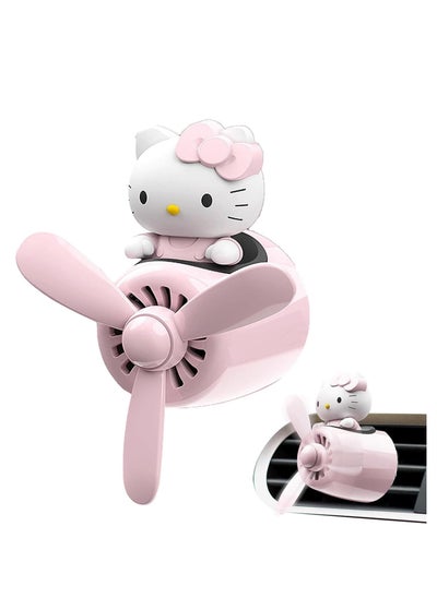 Buy Car Air Fresheners Cute Pilot Cat Car Diffuser Rotating Propeller Cartoon Automotive Air Outlet Fan Creative Car Perfume Decoration Automotive Air Fresheners for Cars in UAE