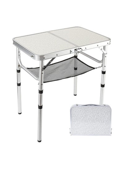 Buy Camping Table for Picnic Adjustable Height Side Tables for Home Kitchen Garden Portable Aluminum Small Picnic Folding Table in UAE