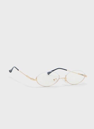 Buy Anti Blue Oval Lens Laptop Optic Glasses in Saudi Arabia