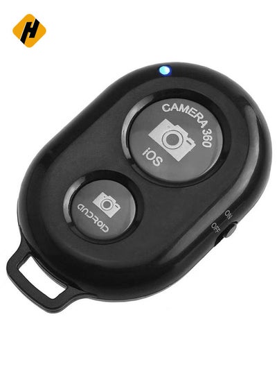 Buy Remote Control Button Bluetooth Phone Selfie Stick Shutter Release (Black) in UAE