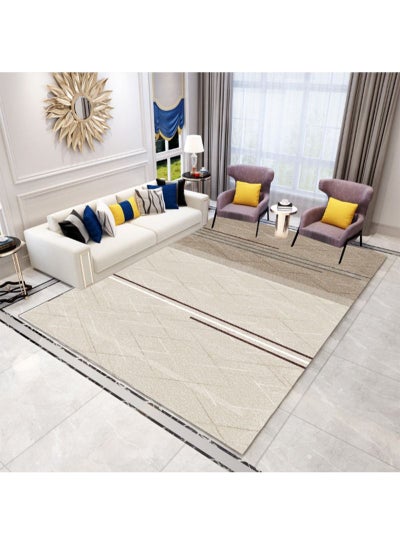 Buy Modern Area Rugs Simple Short Pile Carpet Living Room Bedroom Rug Anti Slip Floor Carpet Home Decor 160*230CM in UAE