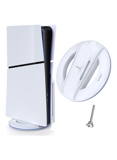 Buy Vertical Stand for PS5 Slim Console Disc and Digital with Screw, Base Stand Replacement for Playstation 5 Slim Console, White in UAE