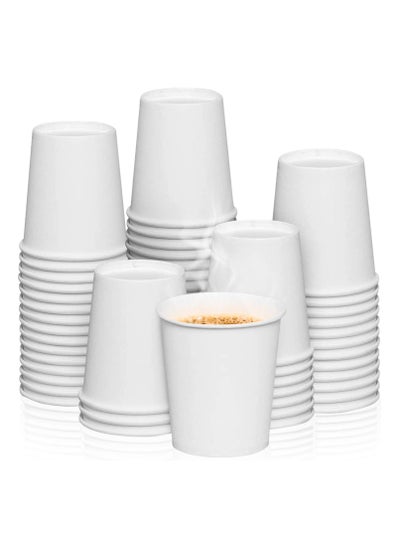 Buy Small Disposable White Paper Cups for Home, Party and Business 100 7 oz Cups in Saudi Arabia