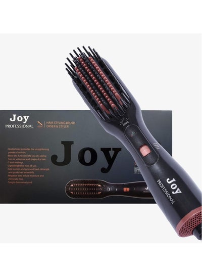 Buy New Joy Professional 3-in-1 Styling Brush, Red in Saudi Arabia