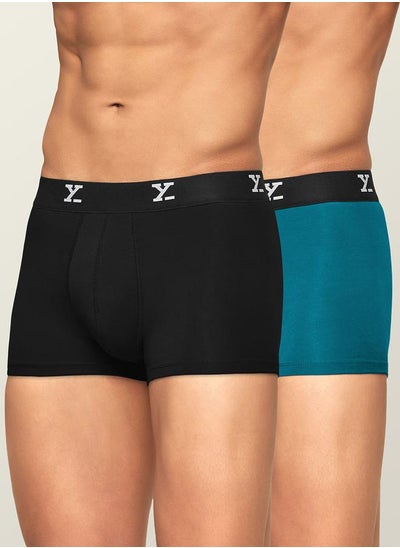 Buy Pack of 2 - Logo Waistband Detail Trunks in Saudi Arabia