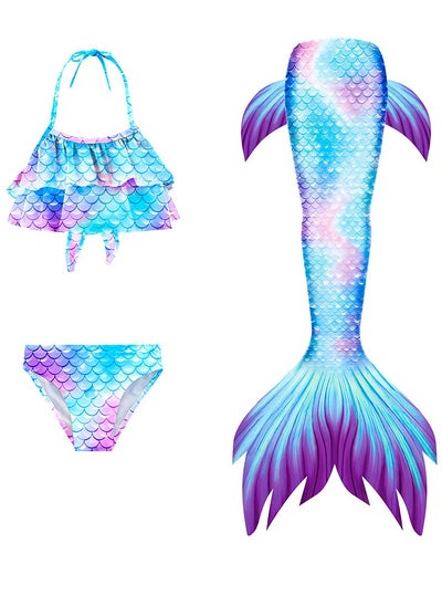 Buy 3-Piece Mermaid Bathing Swimsuit Set in Saudi Arabia