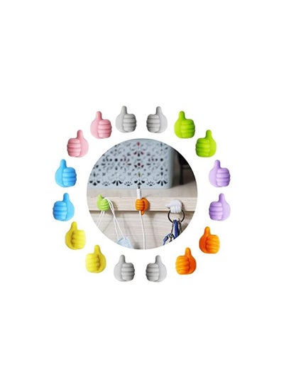 Buy Multi Use Wall Hooks Self Adhesive Set 10 Pieces Random Color in Egypt