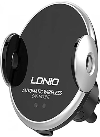 Buy LDNIO automatic Qi Car Wireless Charger 10W For mobile phone Intelligent Infrared Sensor Fast Charging - Black in Egypt