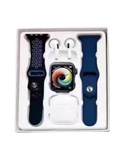 اشتري BSNL Unisex T55 Pro Max Series 7 Heart Rate Sports Smartwatch With Free Extra Strap In Assorted Color And Bluetooth Earphones For IOS 9.0+ Android 5.0+ Blue في الامارات