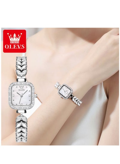 Buy Watches for Women Fashion Quartz Stainless Steel Water Resistant Watch Silver 9987 in Saudi Arabia