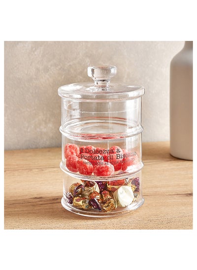 Buy Urban 3-Tier Candy Jar 12.5x20.8x12.5 cm in UAE