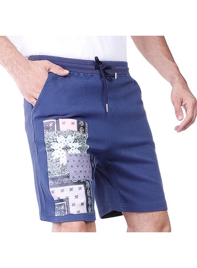 Buy Coup Printed Short For Men - loose Fit - Navy & Multi Color in Egypt
