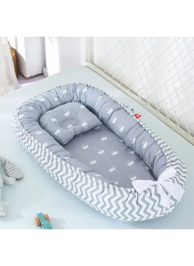 اشتري Soft And Lightweight Portable Design With Printed Bassinet For Up To 0-12 Months, Baby Lounger Baby Nest  Cotton Newborn Bassinet Mattress for Baby في الامارات