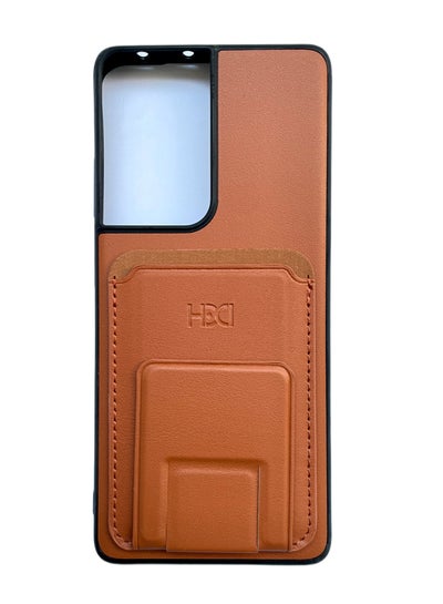 Buy Back Cover Leather Case HDD With a wallet to insert cards and use it as a mobile stand Compatible with Samsung Galaxy Note 20 Ultra  Brown in Egypt