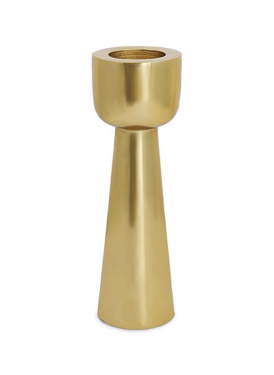 اشتري Due Candle Holder, Gold - 6.5x21.5 cm في الامارات