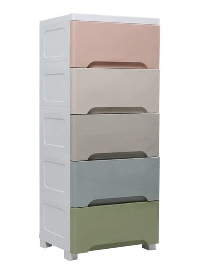 Buy COOLBABY Plastic Cabinet 5 Drawers Storage Dresser Wide 38CM Multicolor in UAE