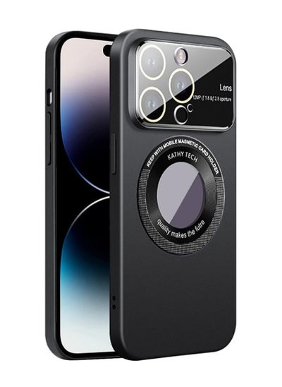 Buy Magnetic Case for iPhone 15 Pro Max 2024 [Compatible with MagSafe][Full Camera Lens Protector][Military Grade Drop Protection] Logo View Scratch Resistant Matte Shockproof Phone Cover, Black in Egypt