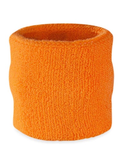 Buy Suddora Wrist Sweatband Also Available in Neon Colors - Athletic Cotton Terry Cloth Wristband for Sports (Neon Orange)(Pair) in Egypt
