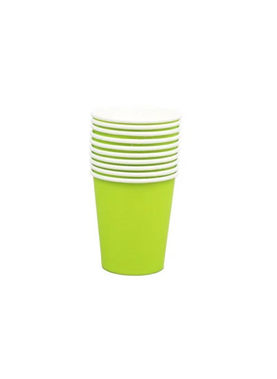 اشتري Thickened disposable paper cups 250ml, 10 pieces في السعودية