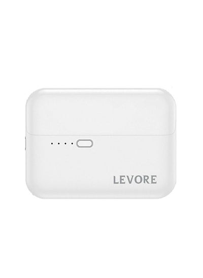 Buy Levore PowerBank 10000mAh, Fast Charging with USB-A PD22.5W and USB-C PD20W - White in Saudi Arabia