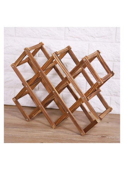 Buy Wooden Wine Rack 10 Bottle Holder in UAE