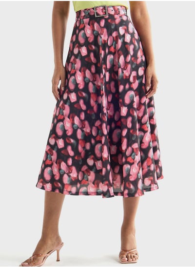 Buy Floral Print Tiered Skirt in Saudi Arabia