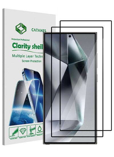 Buy 2 Pack Samsung Galaxy S24 Ultra Screen Protector 9H Hardness Scratch Resistance Screen Protector Touch Sensitive Case Friendly Tempered Glass Film in UAE