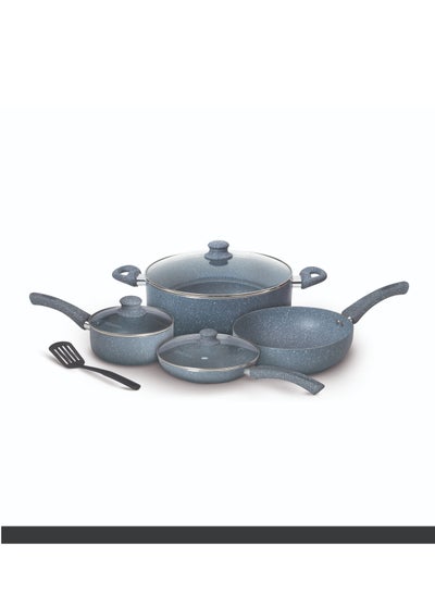 Buy HOMEWAY MAGIC CHEF 8 PCS MARBLE COOKWARE SET in UAE