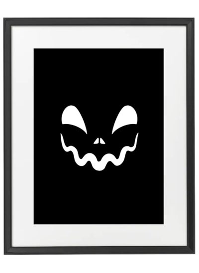 Buy Halloween Pumpkin Framed Poster 50x40cm - Spooky Wall Art Decor for Home, Office, or Party , Trick or Treat Pumpkin Artwork, Halloween Decoration Gift Idea in UAE