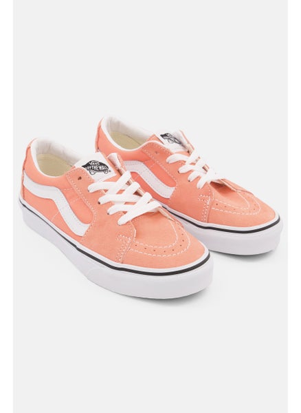 Buy Women Lace Up Sk8 Low Casual Shoes, Orange in UAE