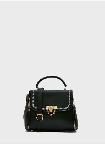 Buy Stitch Chain Detail Satchel Bag in UAE